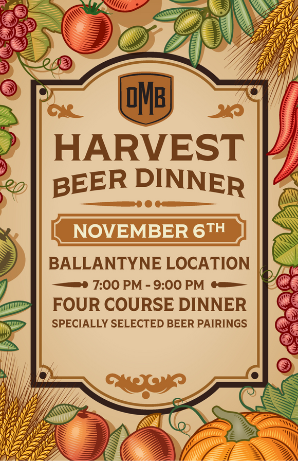 2025 Harvest Beer Dinner Ticket- Ballantyne